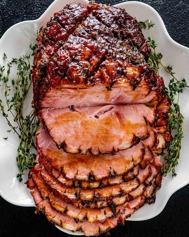 Four Roses Bourbon Glazed Ham