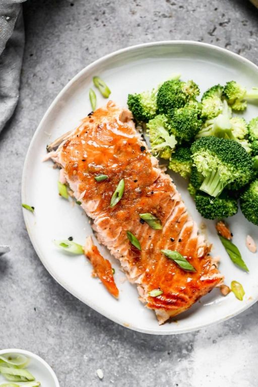 Four Roses Honey Whiskey Glazed Salmon