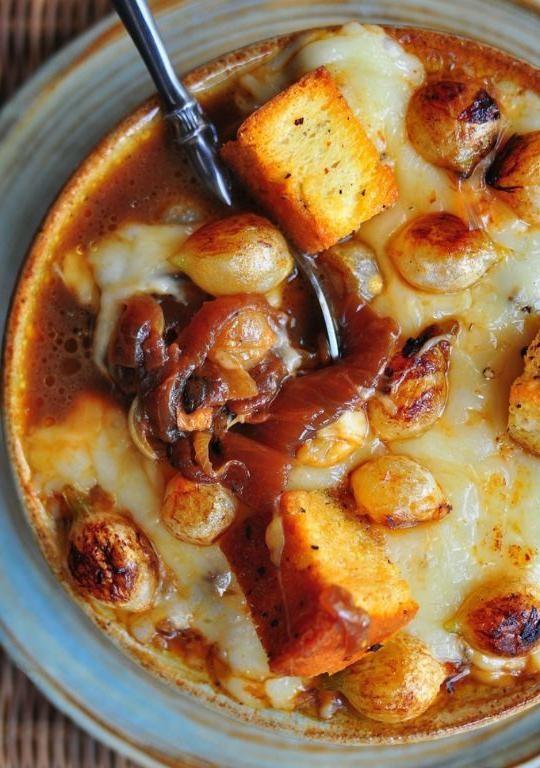 French Meatball Soup with Pearl Onions and Red Wine