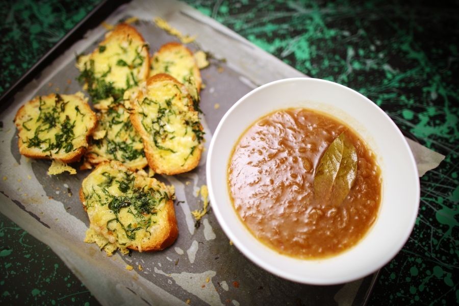 French Onion Soup with Gruyere Croutons