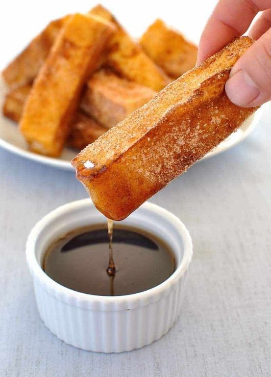 French Toast Sticks with Maple Syrup