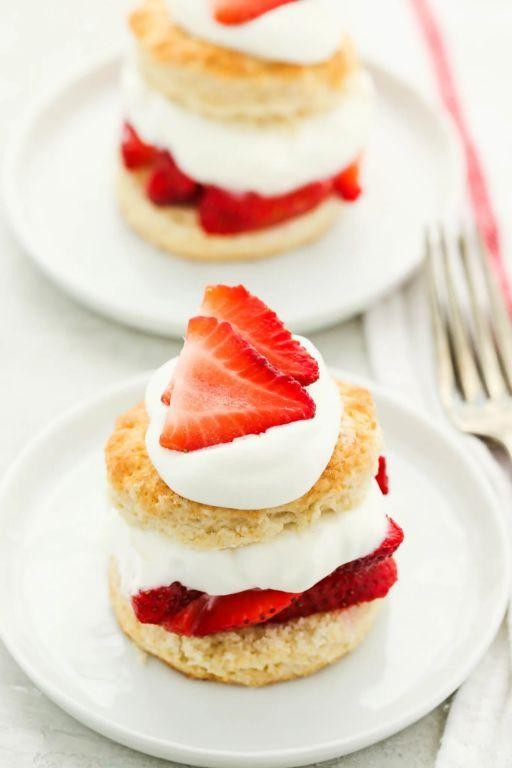 Fresh Strawberry Shortcake with Whipped Cream