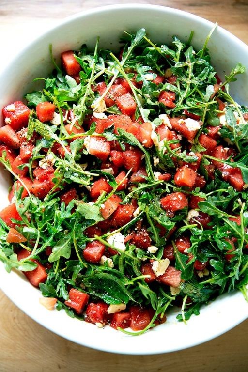 Fresh Watermelon Feta Salad with Mint