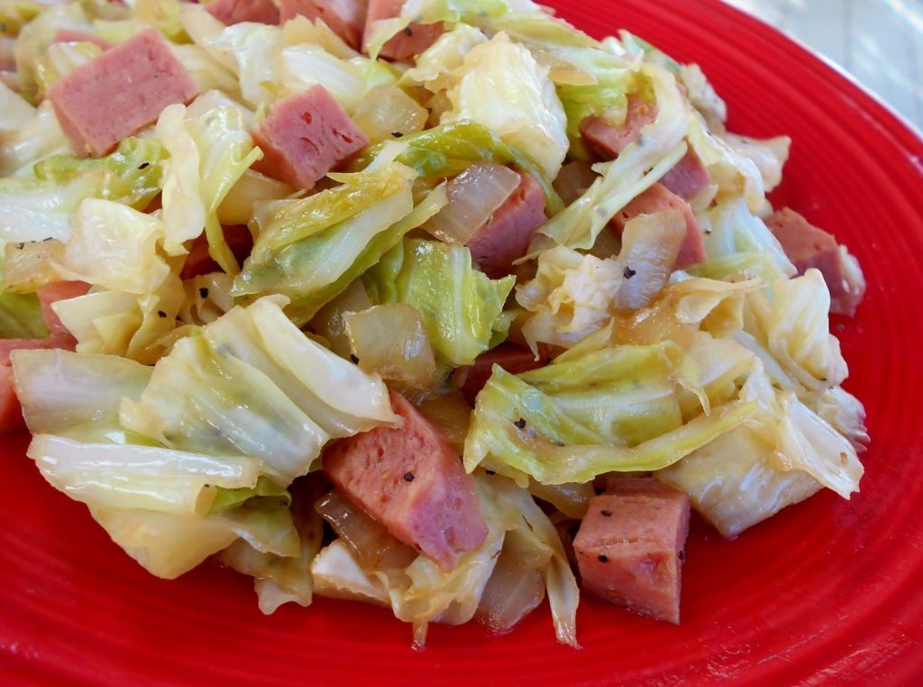 Fried Spam and Cabbage Stir-Fry