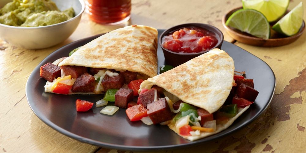 Fried Spam and Cheese Quesadilla