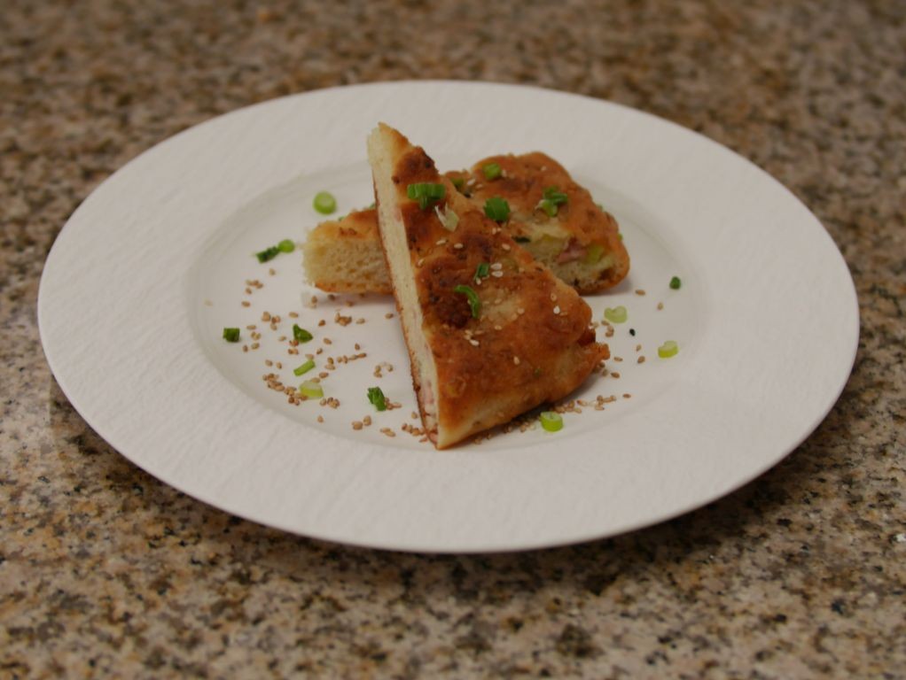 Fried Spam and Scallion Pancakes
