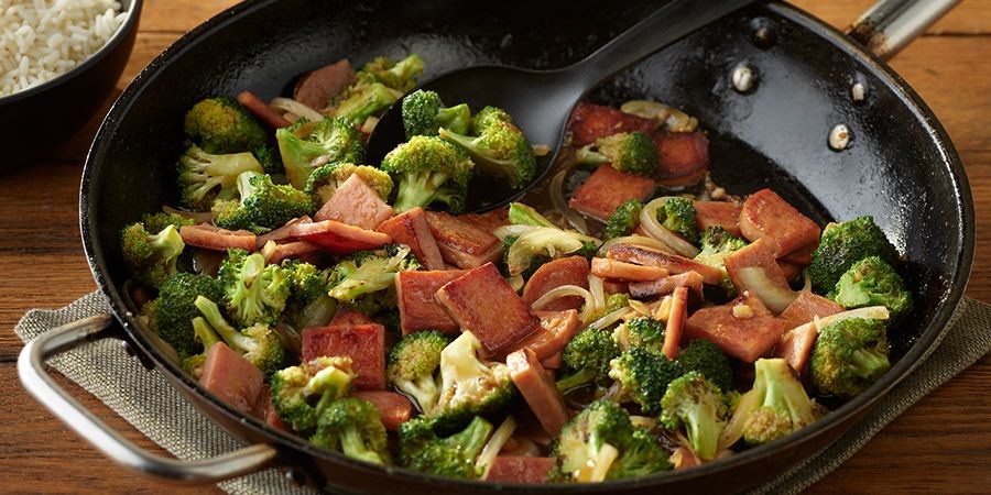 Fried Spam and Veggie Stir-Fry