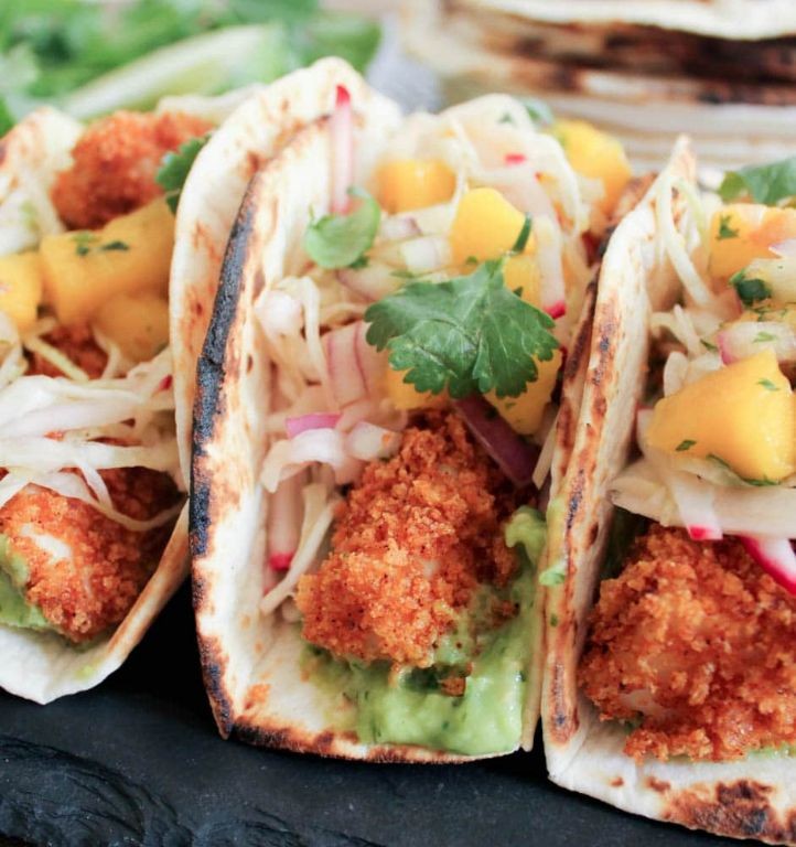 Fried Trout Tacos with Avocado Salsa