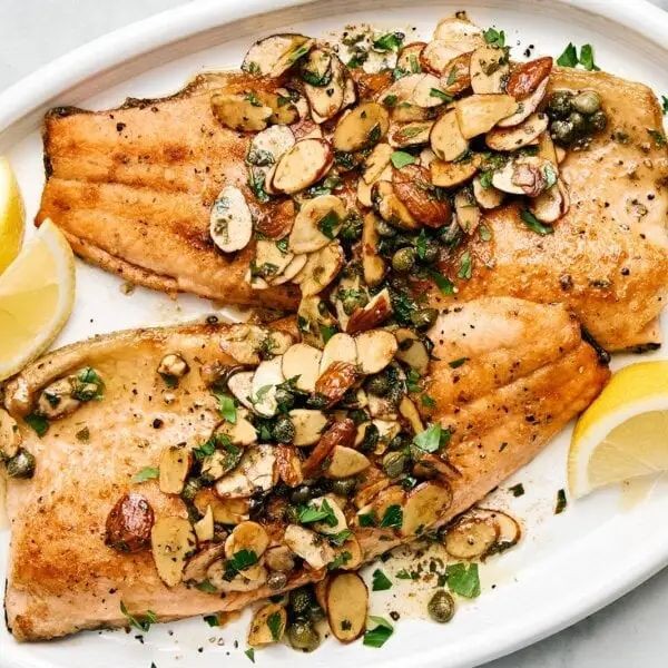 Fried Trout with Almond and Parsley Crust
