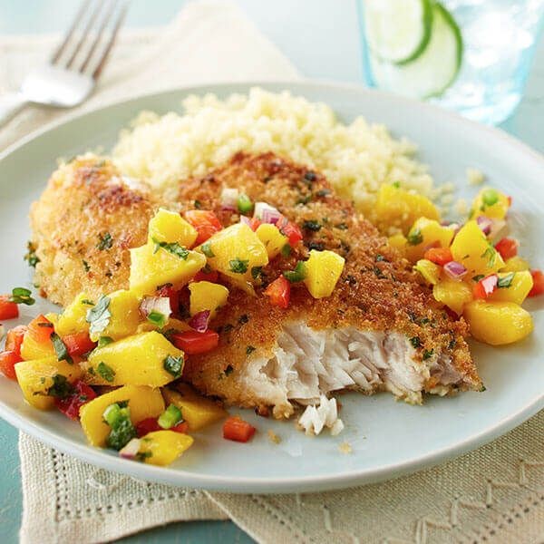 Fried Trout with Mango Salsa
