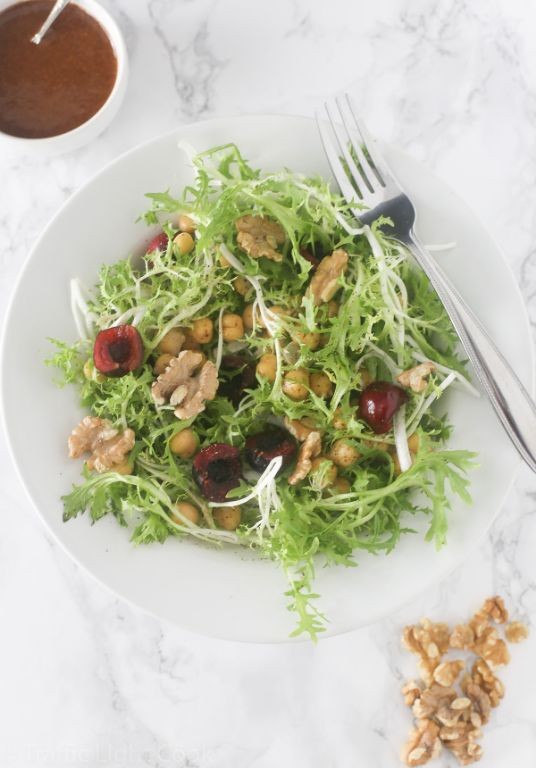 Frisee and Cherry Tomato Salad with Basil Vinaigrette