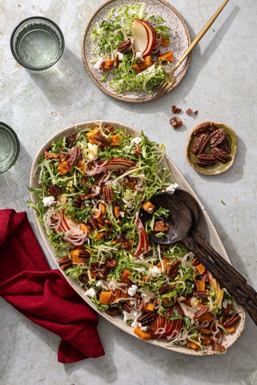 Frisee and Roasted Butternut Squash Salad with Maple Dressing