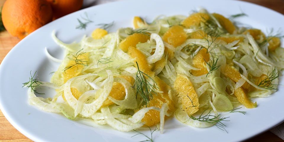 Frisee and Shaved Fennel Salad with Orange Dressing