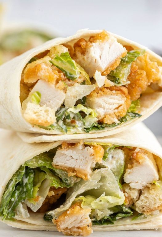 Frozen Chicken Caesar Salad Wraps
