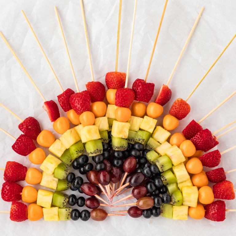 Fruit Kabob Rainbows