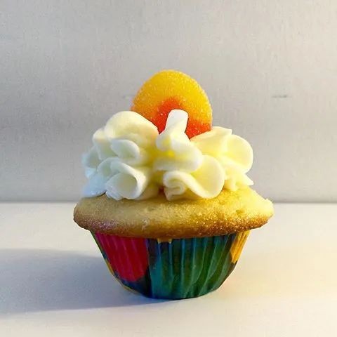 Fuzzy Navel Cupcakes with Citrus Glaze