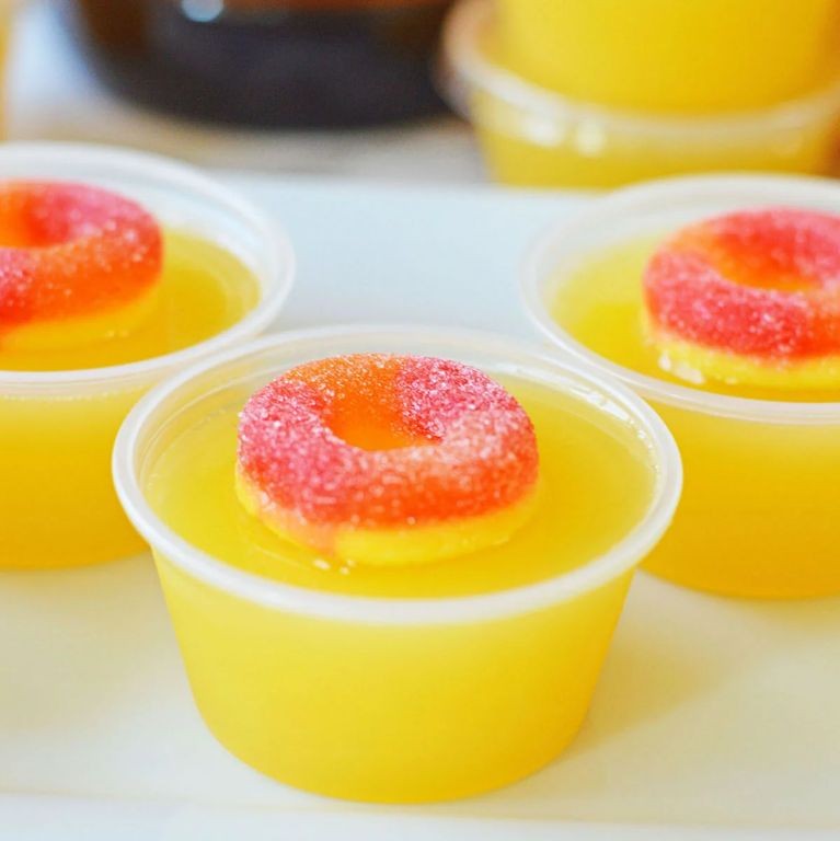Fuzzy Navel Jello Shots