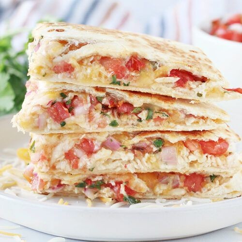 Gallo Pinto Quesadillas with Pico de Gallo