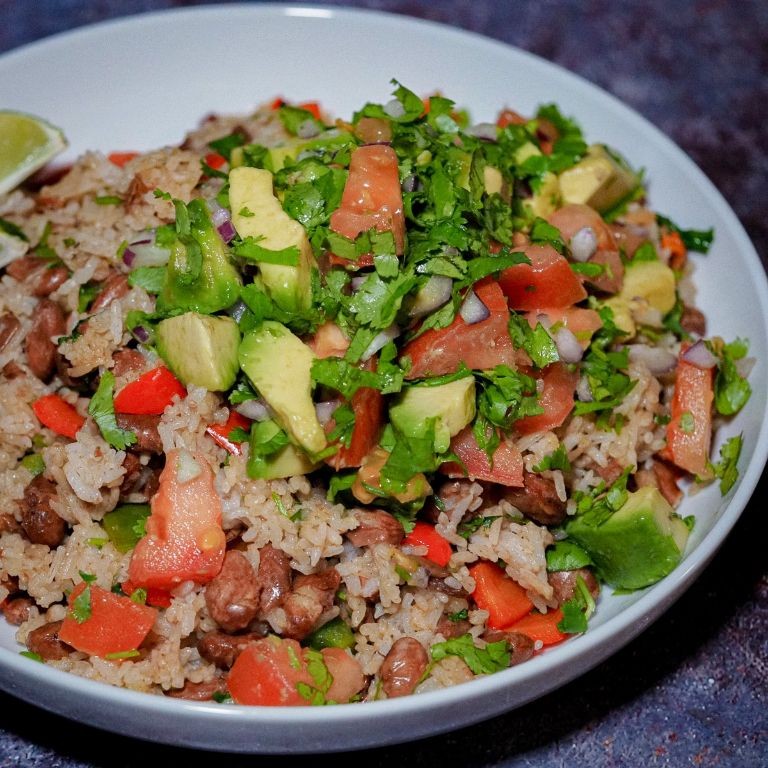 Gallo Pinto Salad with Lime Dressing