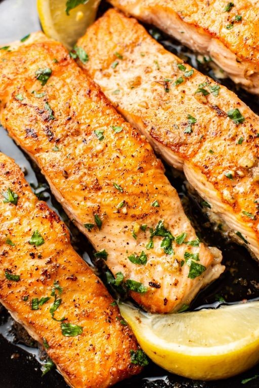Garlic Butter Crispy Salmon with Lemon Zest