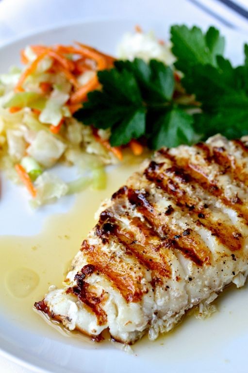 Garlic Butter Grilled Rockfish