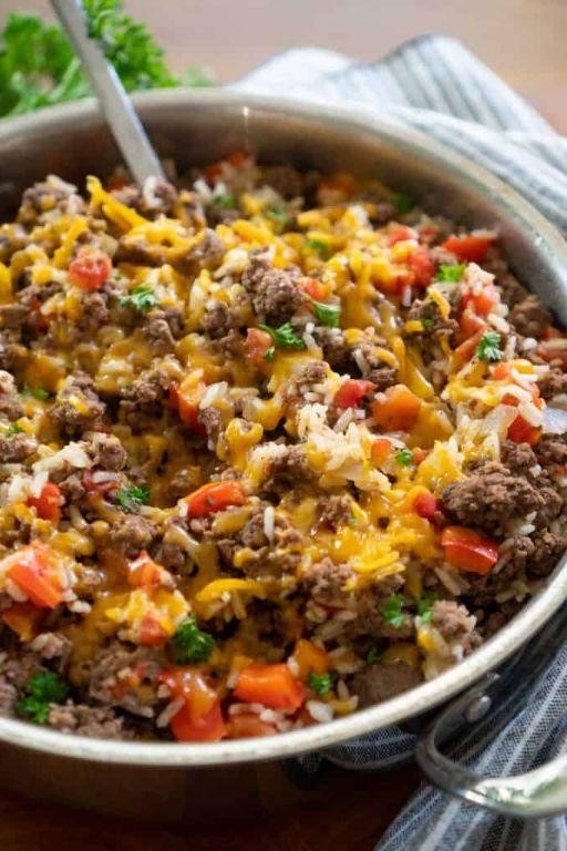 Garlic Butter Hamburger and Rice