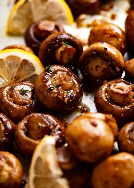 Garlic Butter Roasted Mushrooms