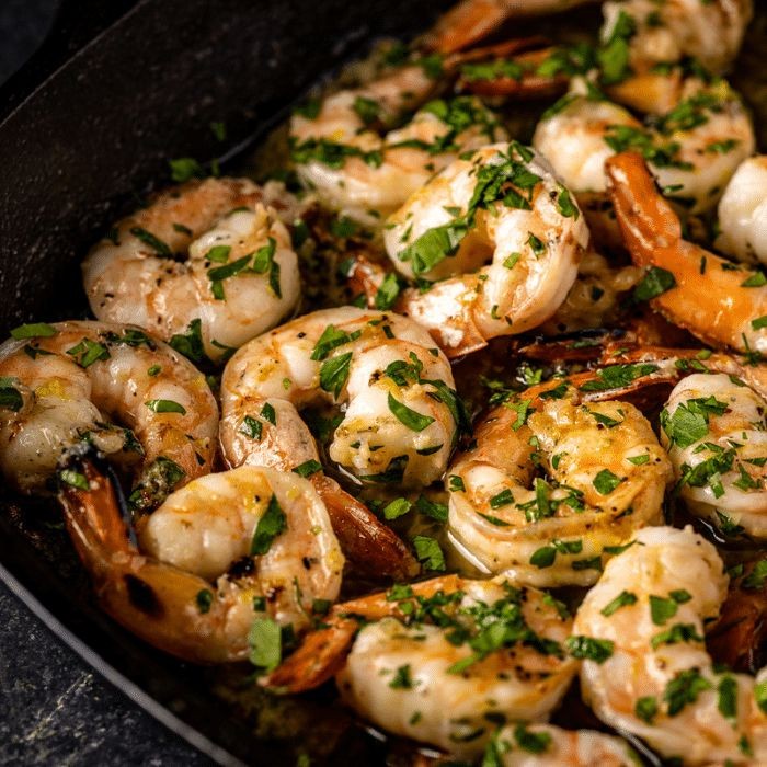 Garlic Butter Shrimp Grill Basket