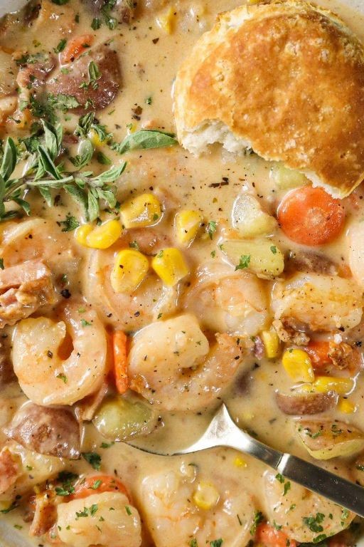 Garlic Butter Shrimp and Corn Chowder