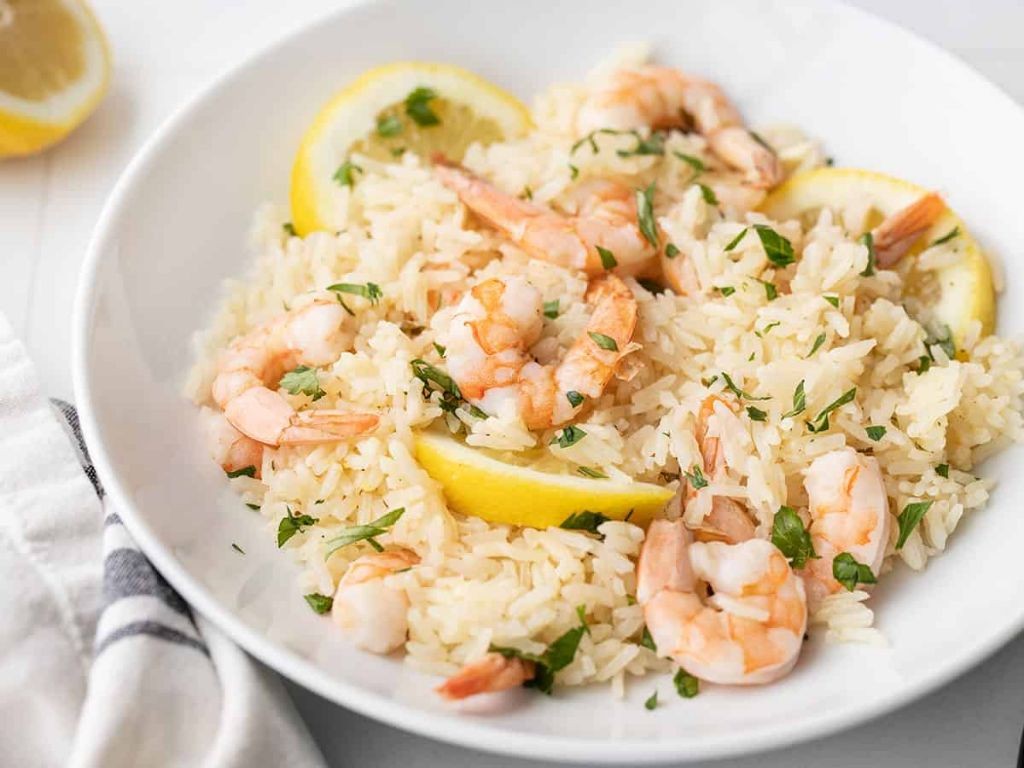 Garlic Butter Shrimp and Lemon Rice