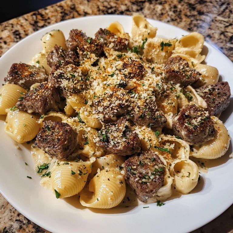 Garlic Butter Steak Pasta