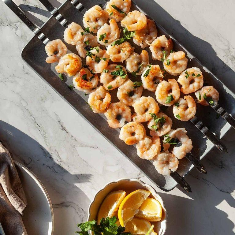 Garlic Butter Twinadime Shrimp Skewers