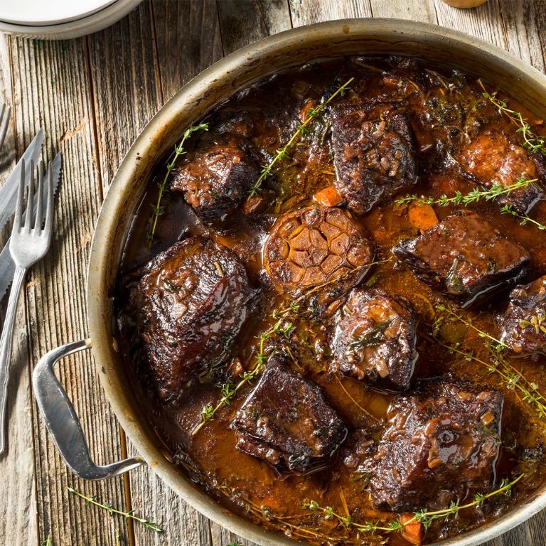 Garlic Herb Braised Short Ribs