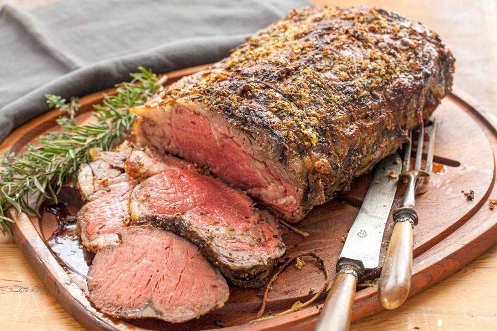 Garlic Herb Butter Ribeye Roast