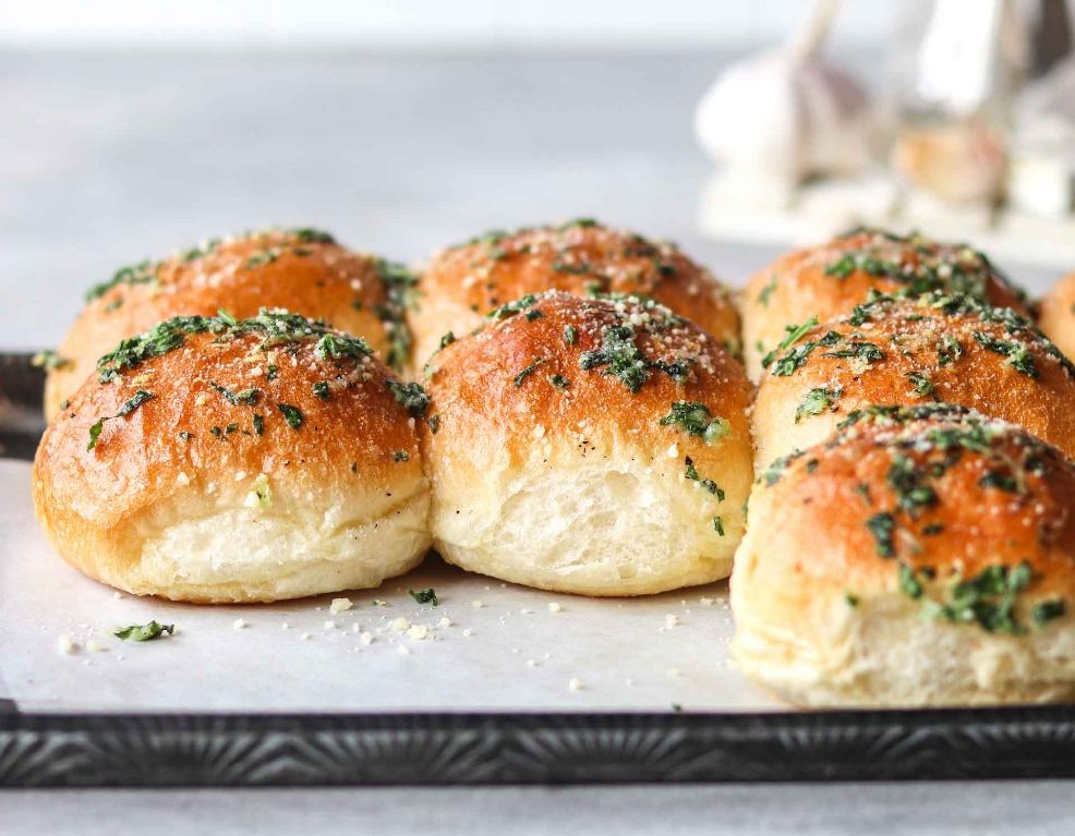 Garlic Herb Vegan Dinner Rolls