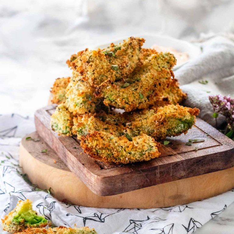 Garlic Parmesan Baked Avocado Fries