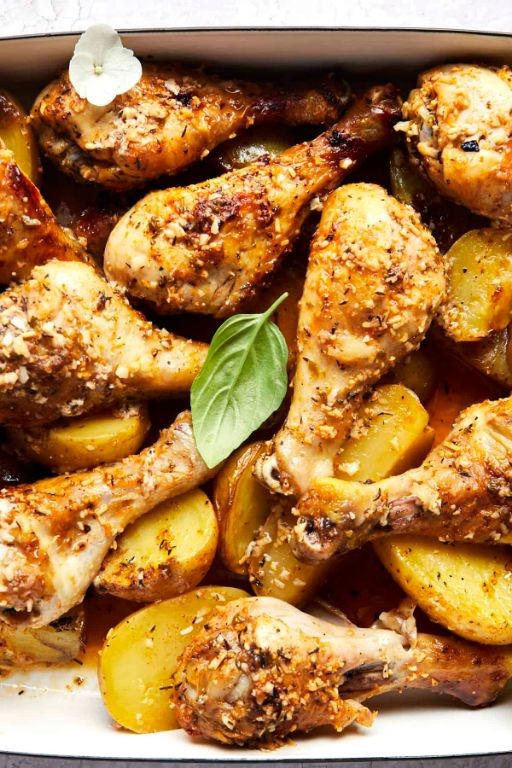 Garlic Parmesan Baked Chicken Legs
