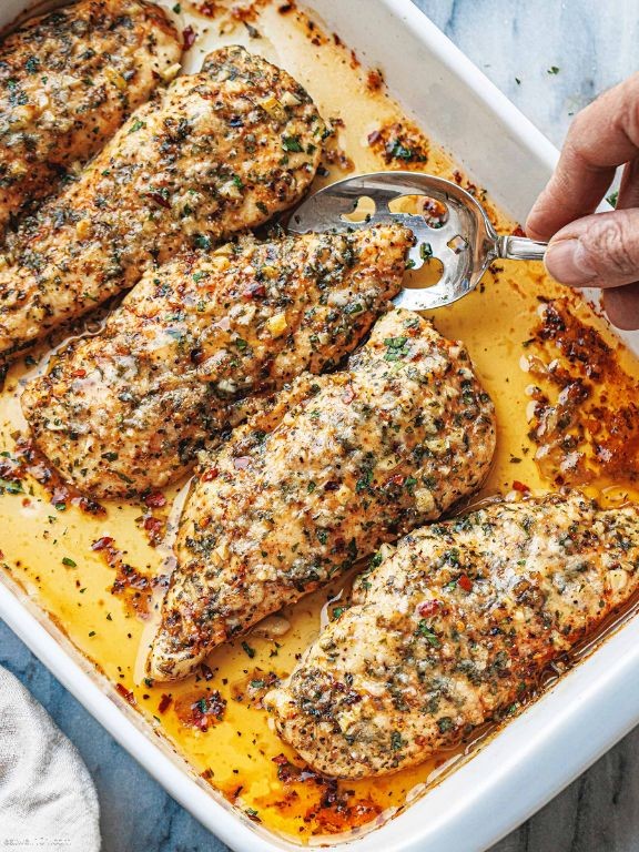 Garlic Parmesan Canned Chicken Bake