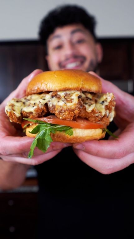 Garlic Parmesan Chicken Burger