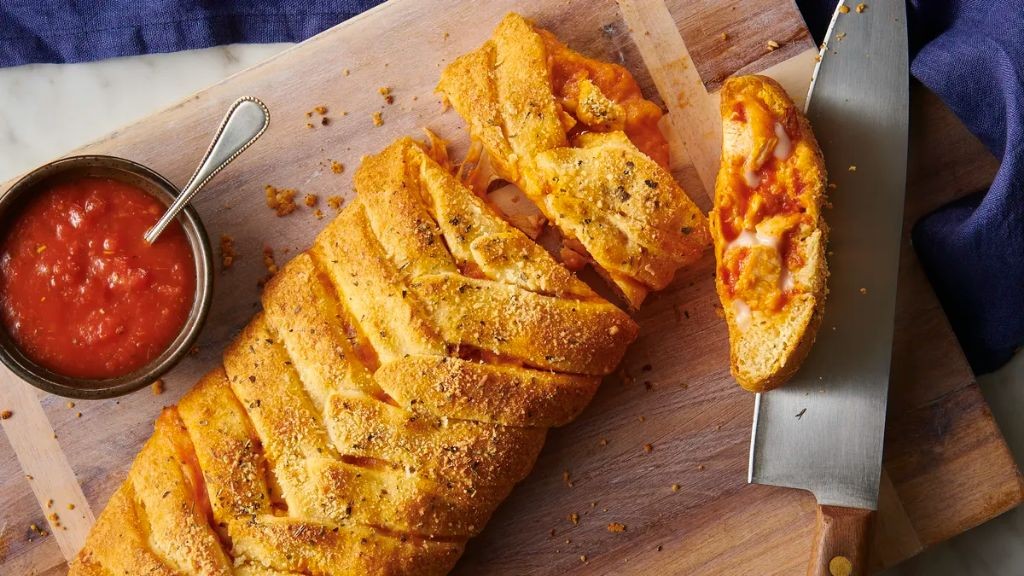 Garlic Parmesan Chicken Crescent Braid