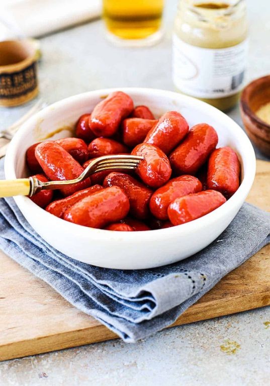 Garlic Parmesan Cocktail Sausages