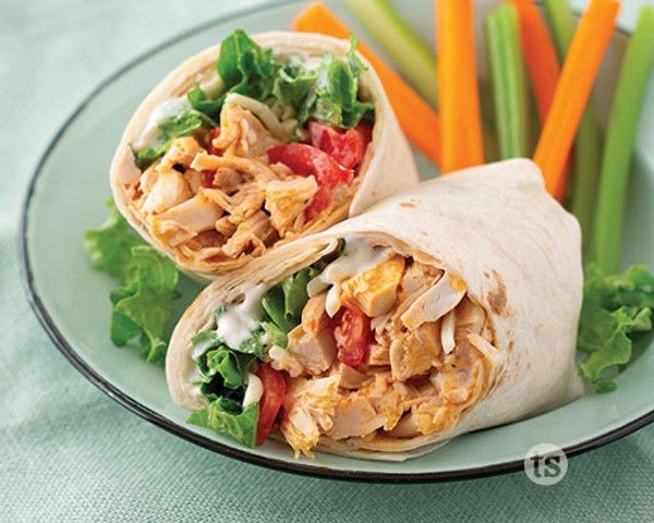 Garlic Parmesan Fried Chicken Wrap