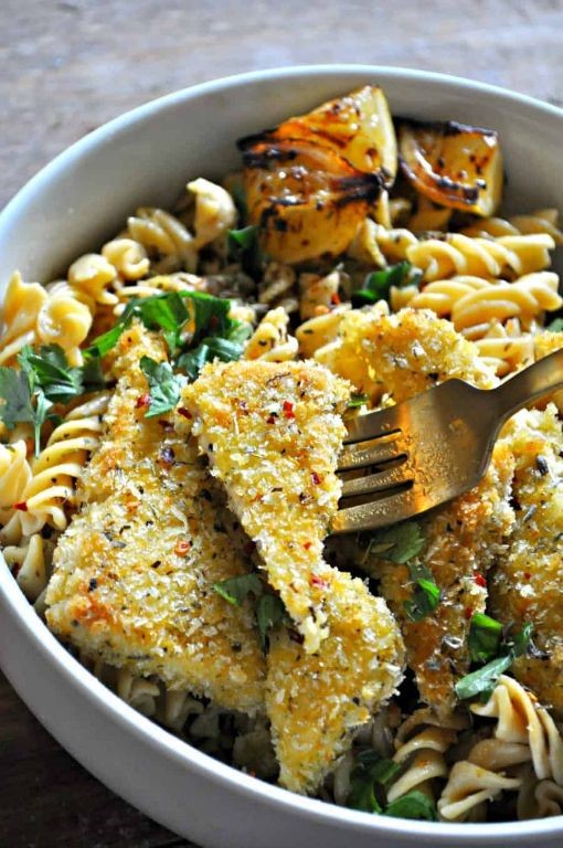 Garlic Parmesan Fried Tofu