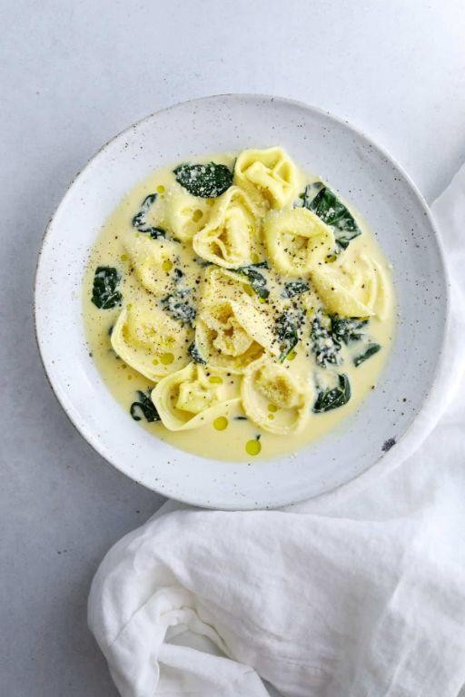 Garlic Parmesan Tortellini Soup