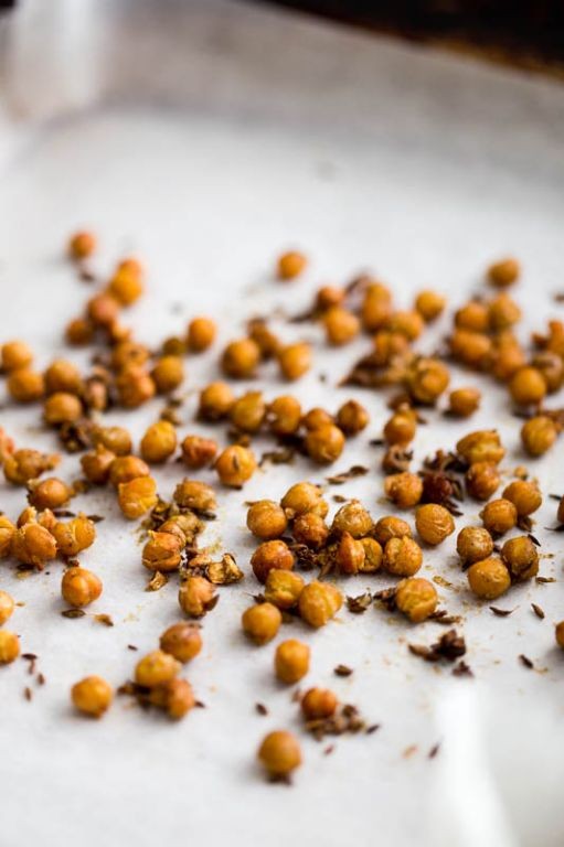 Garlic and Cumin Roasted Chickpeas