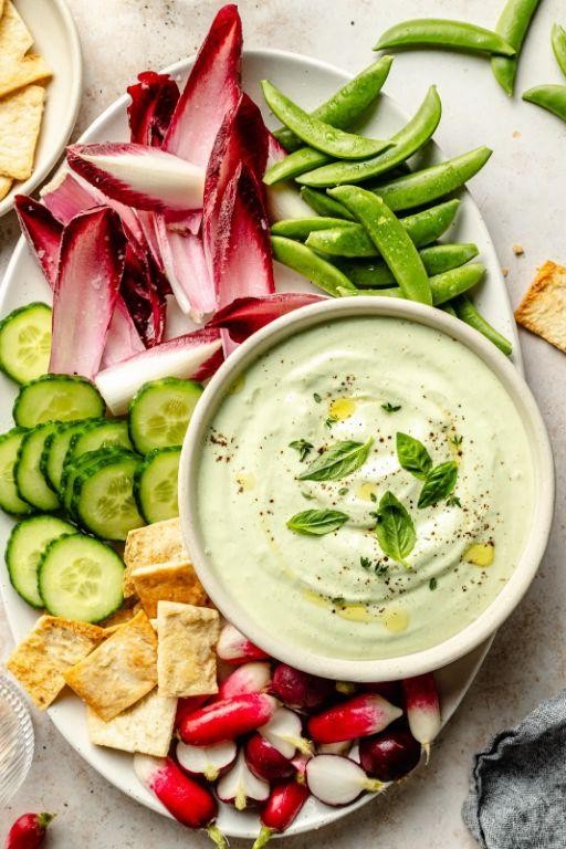 Garlic and Herb Blended Cottage Cheese Dip