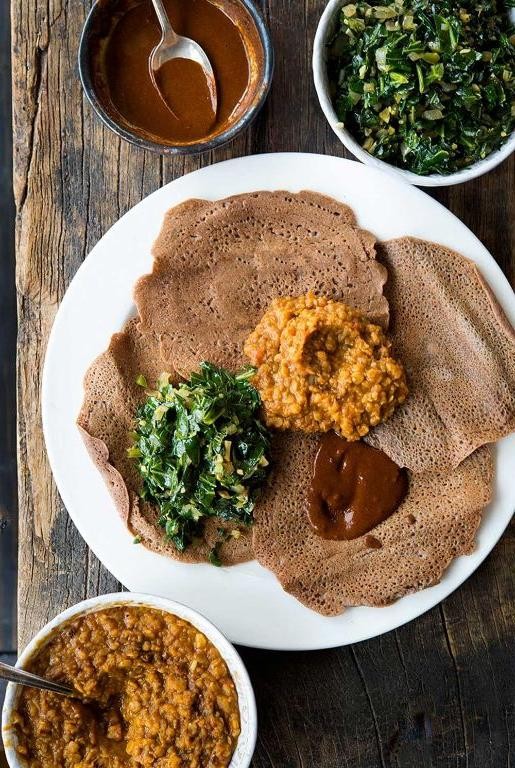 Garlic and Herb Infused Injera
