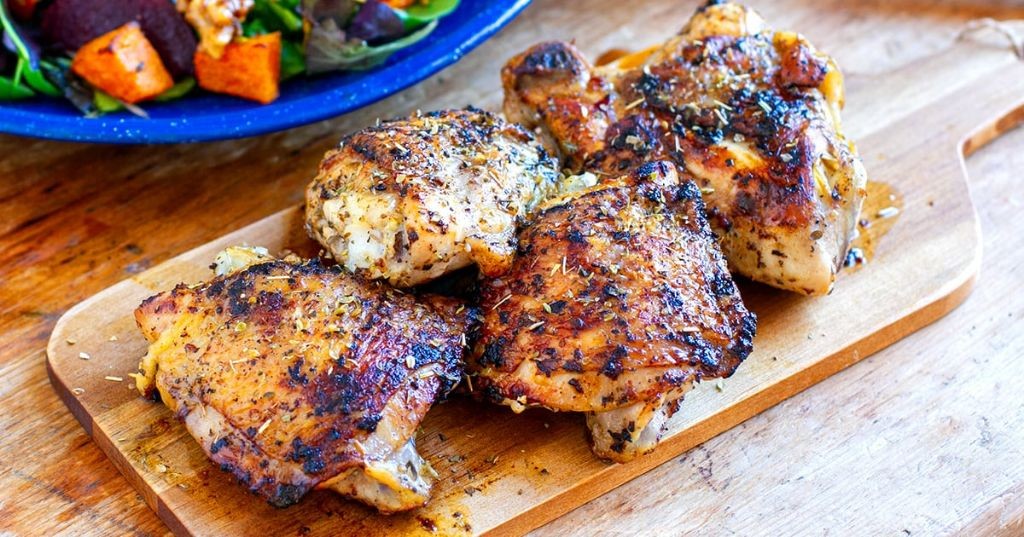 Garlic and Oregano Roasted Chicken Thighs