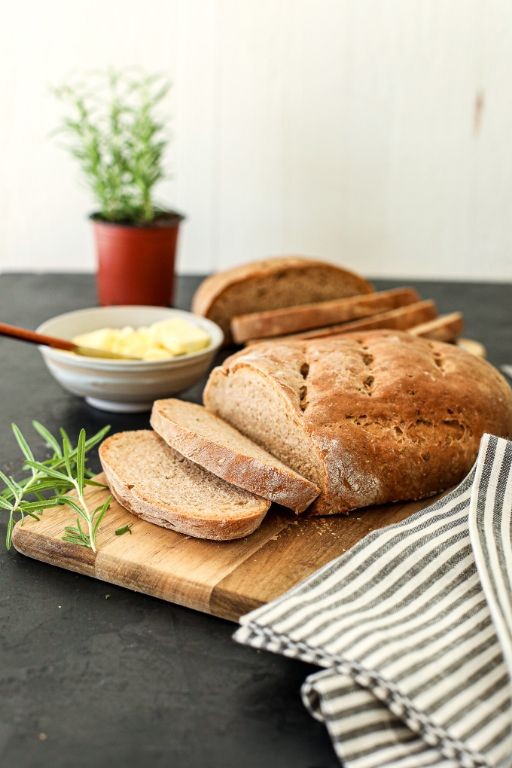 Garlic and Rosemary Sprouted Grain Bread