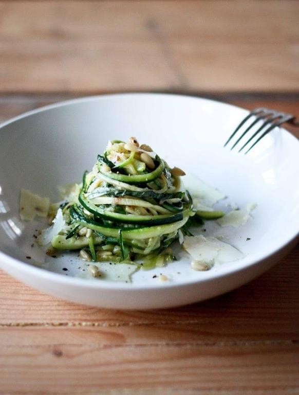 Garlic-Infused Olive Oil Zucchini Noodles